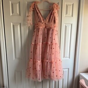 Pink Heart Embellished Dress